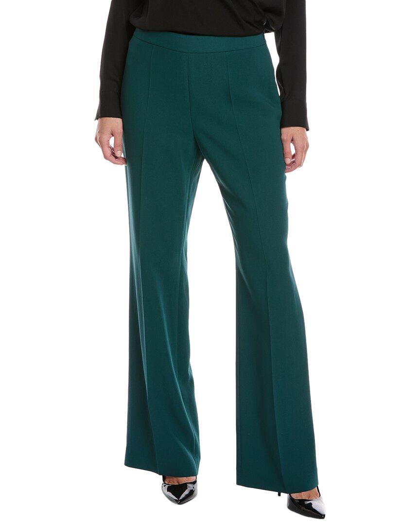 Lafayette 148 New York Gates Side Zip Flared Pant In Green