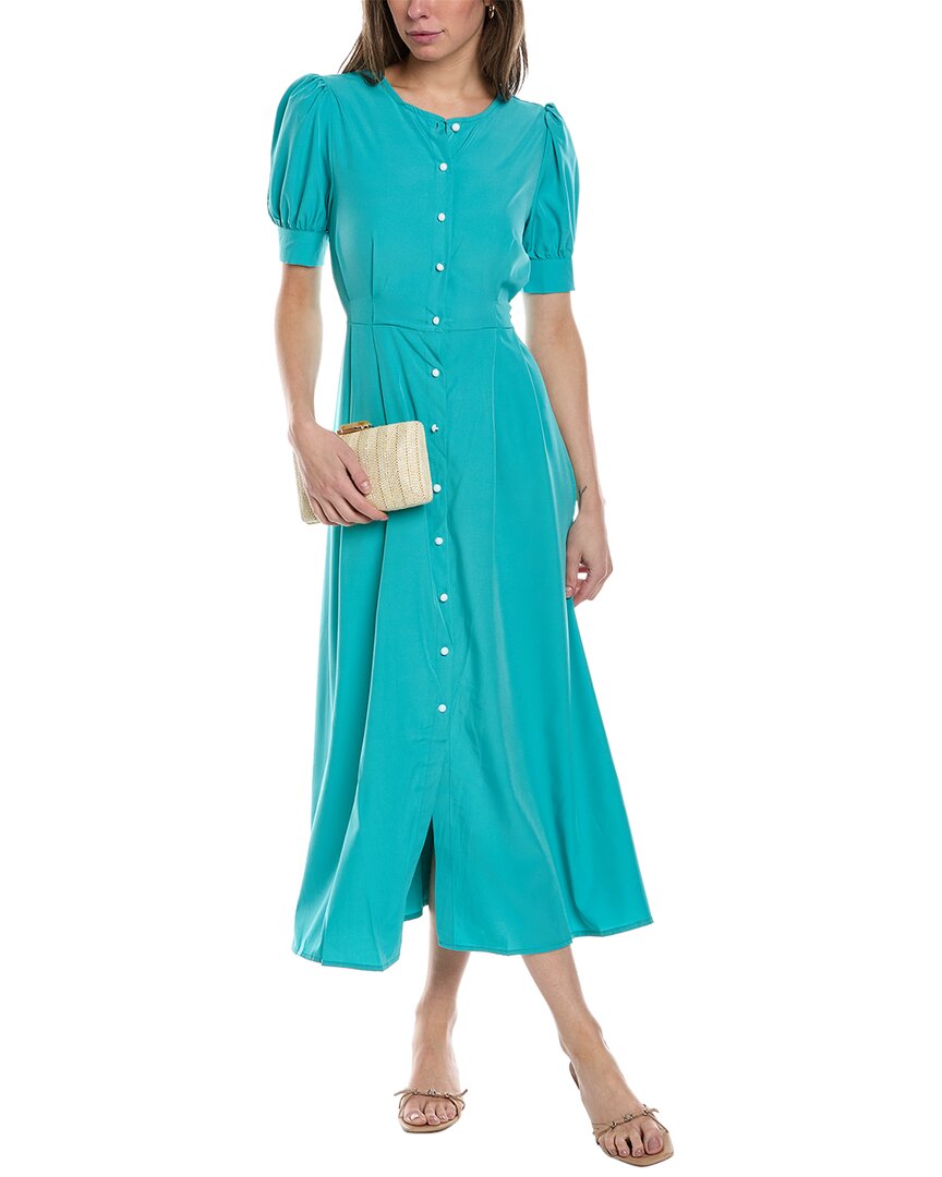 Shop To My Lovers Midi Shirtdress In Blue