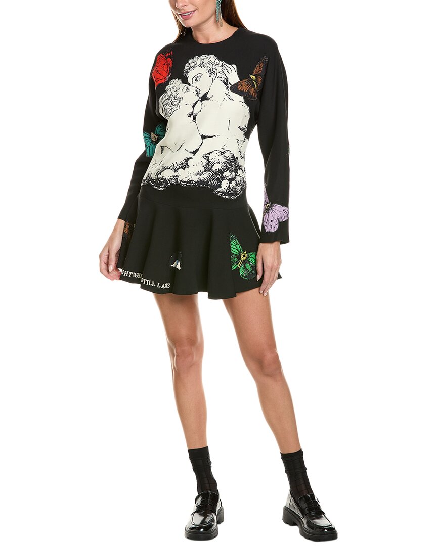 Valentino Abito Ricamato In Black