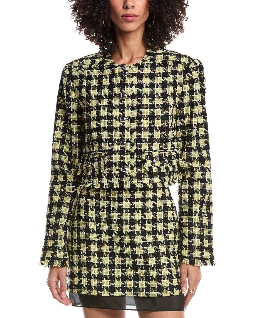 Toccin Lainey Cropped Jacket In Green