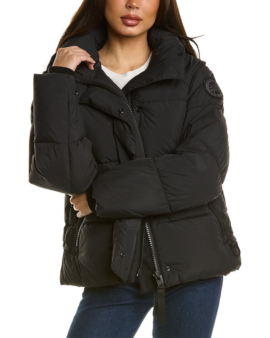 Canada Goose Junction Lightweight Water-repellent Puffer Jacket In Black