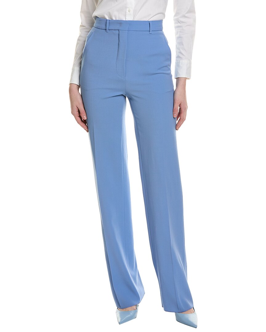 Shop Max Mara Studio Agami Wool Trouser In Blue