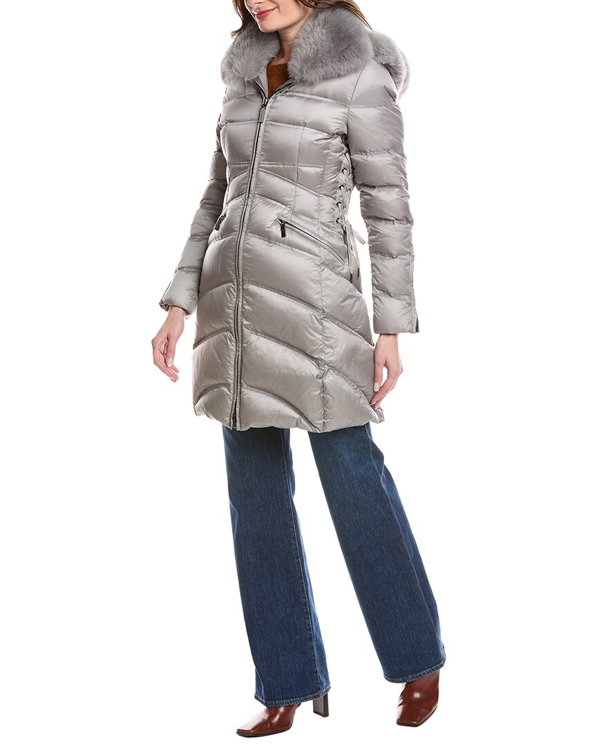 Dawn Levy Cloe Puffer Coat In Gray