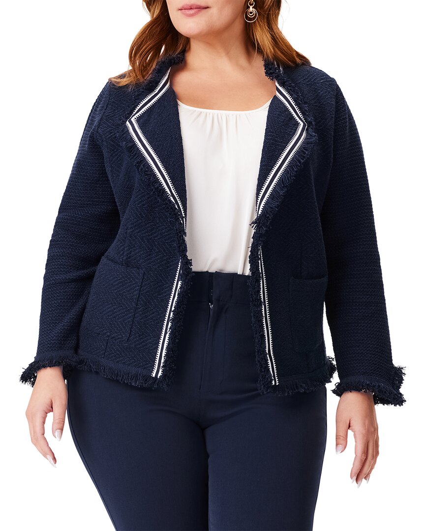 Nic + Zoe Ribbon Trim Fringe Jacket