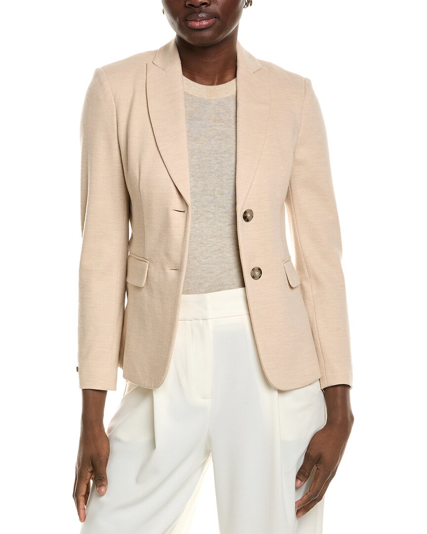 Peserico Wool-blend Blazer In White