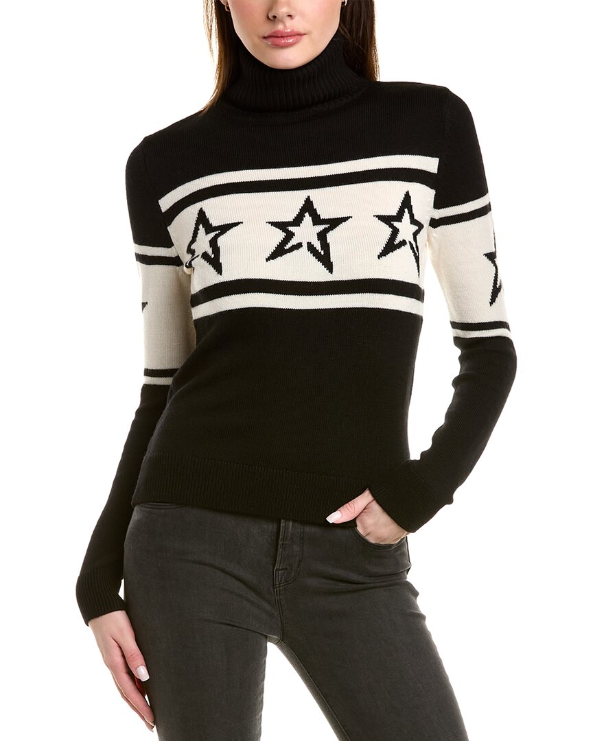 Perfect Moment Chopper Star Roll-neck Merino-wool Sweater In Black