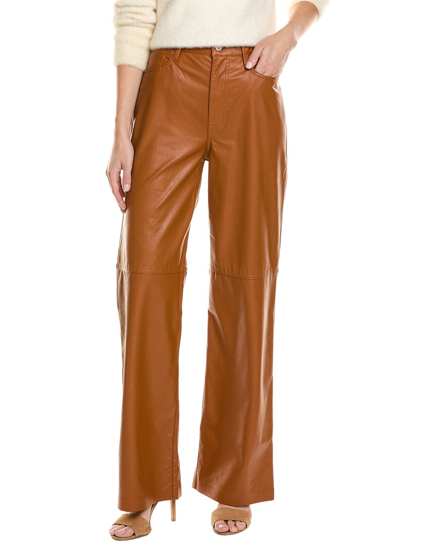 7 For All Mankind Kate Ginger Wide Leg Jean In Brown