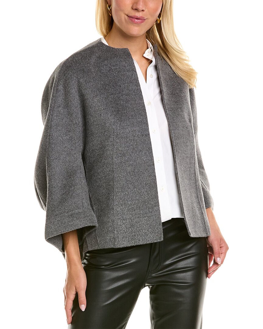 Shop Michael Kors Melton Dolman Cookie Wool & Angora-blend Top In Grey