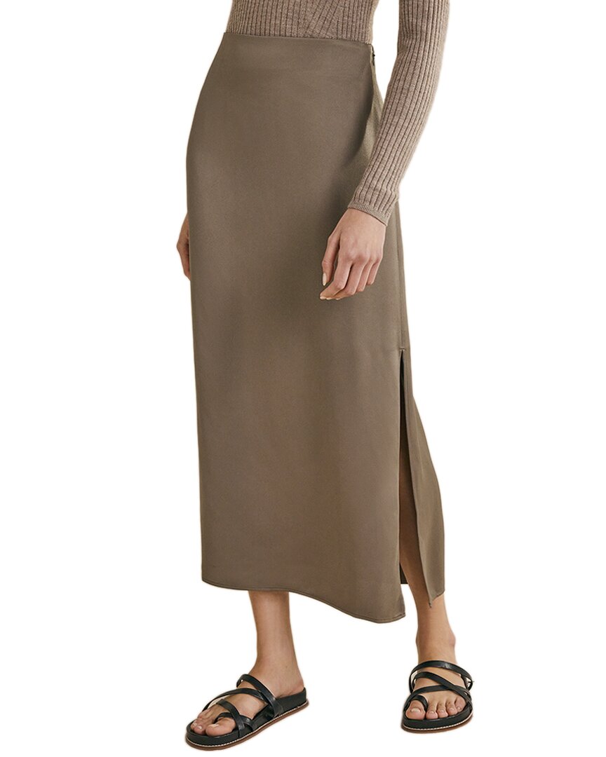 Shop Boden Satin Column Skirt