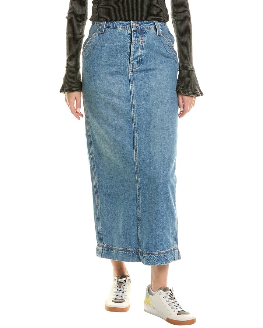 Free People Francisco Denim Maxi Skirt In Blue