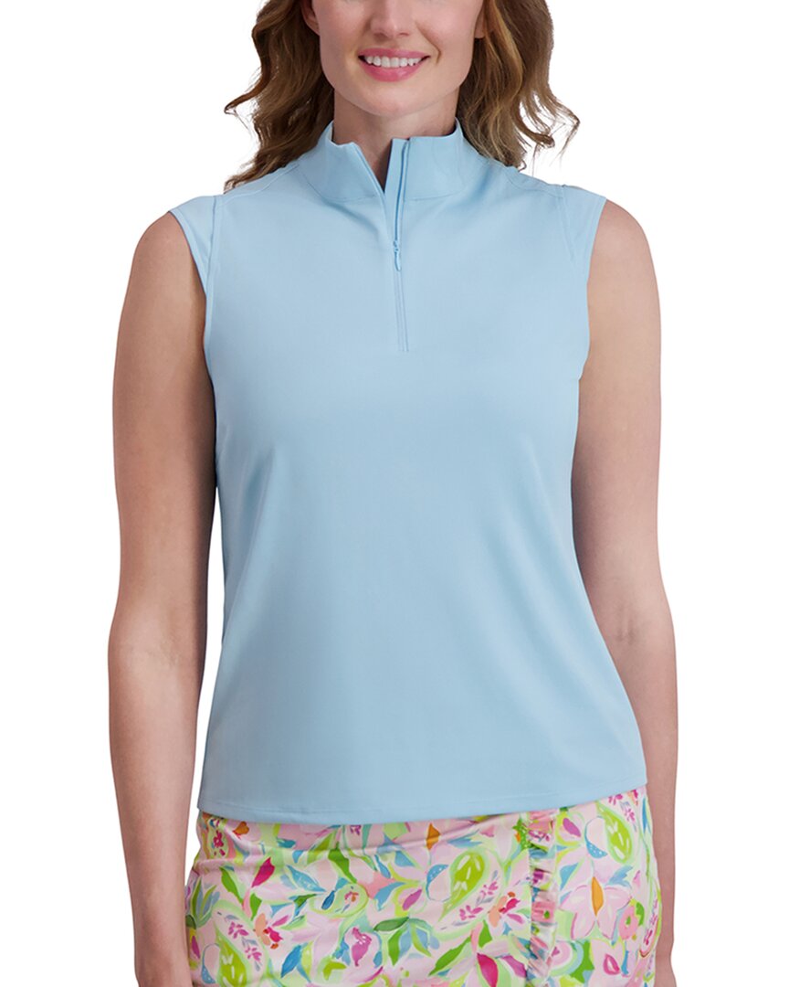 Stella Parker Mock Zip Knit Top
