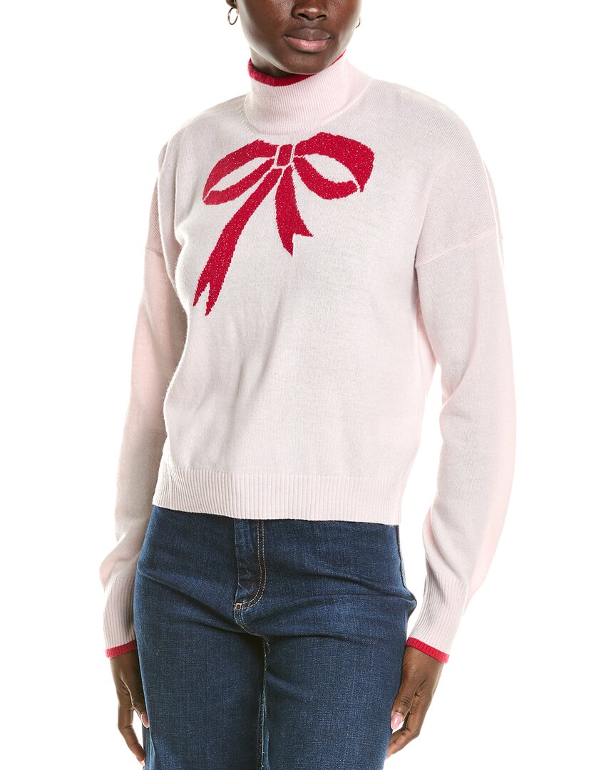 Brodie Cashmere Wool & Cashmere-blend Lurex Bow Mock Neck Jumper