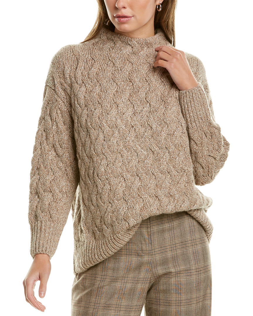 Lafayette 148 New York Cable-Knit Cashmere & Silk-Blend Sweater Women's ...