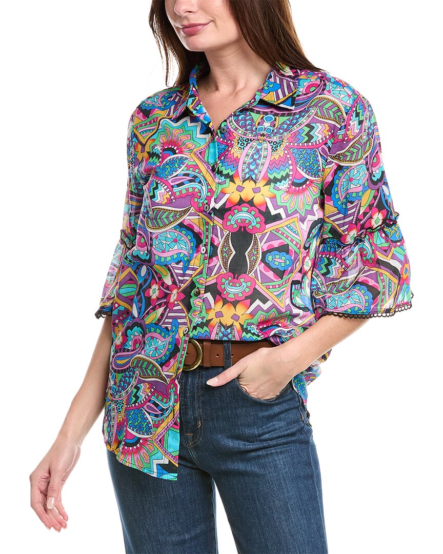 JOHNNY WAS JOHNNY WAS DEMARNE RUFFLE SLEEVE TUNIC