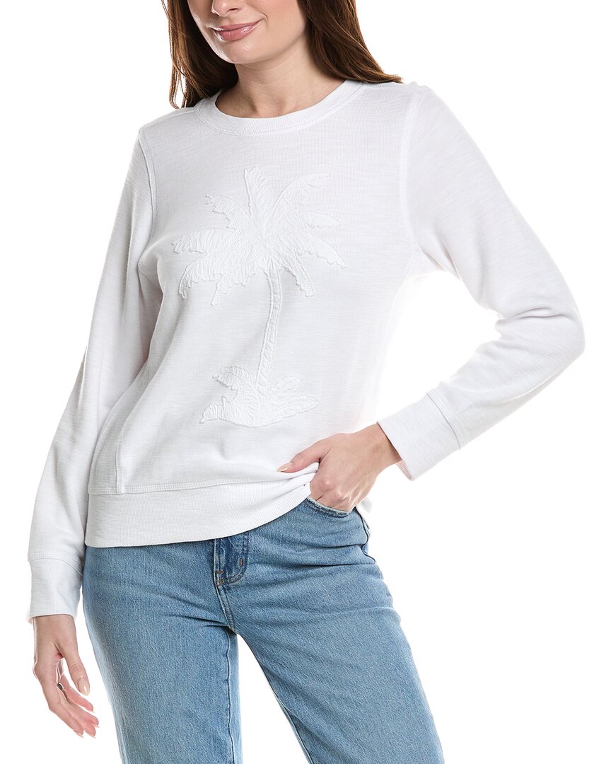 Tommy Bahama Tobago Bay Palm Sweatshirt In White