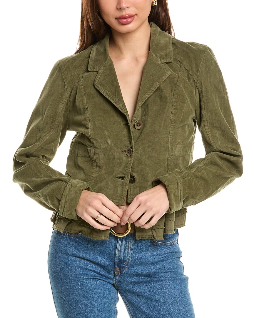 Free People Orly Cord Heritage Jacket In Green