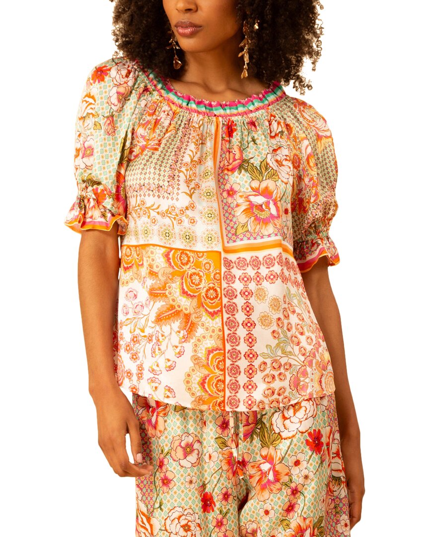 Hale Bob Tatum Silk-blend Blouse