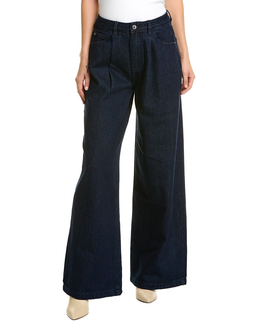Shop Weworewhat High-rise Wide Leg Pant In Blue