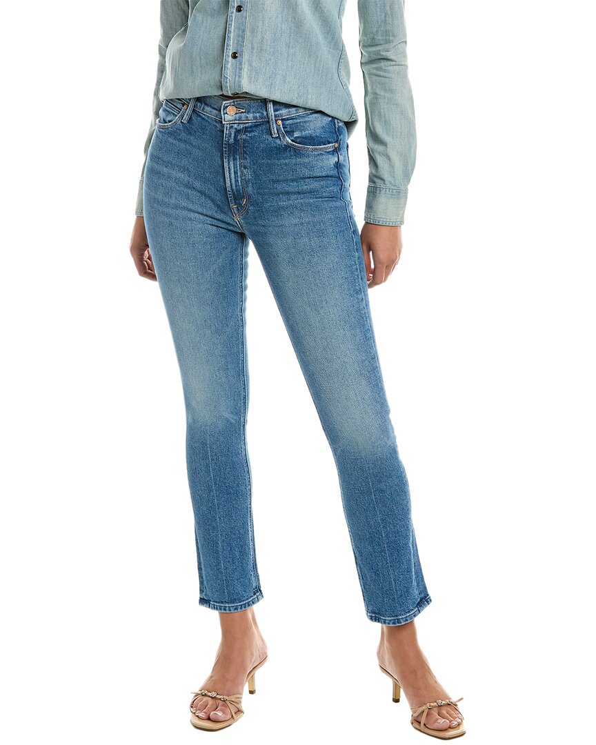 Mother The Mid-rise Dazzler Ankle Other Moods Straight Leg Jean In Blue