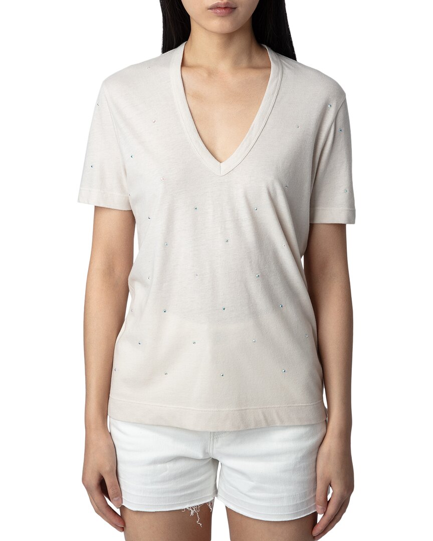 Shop Zadig & Voltaire Wassa Dots Strass T-shirt