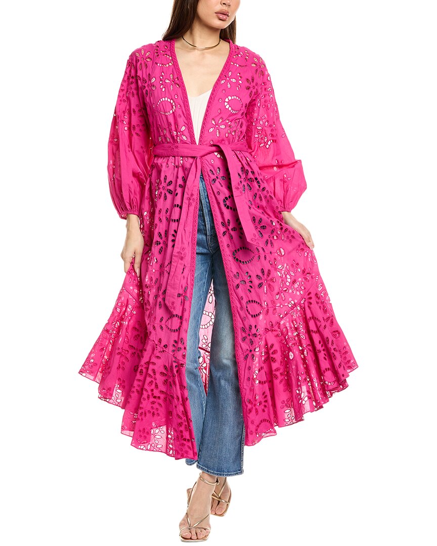 Rococo Sand Moss Cape In Pink