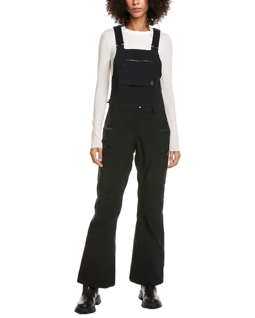 Volcom Elm Stretch Gore Bib Overall In Black