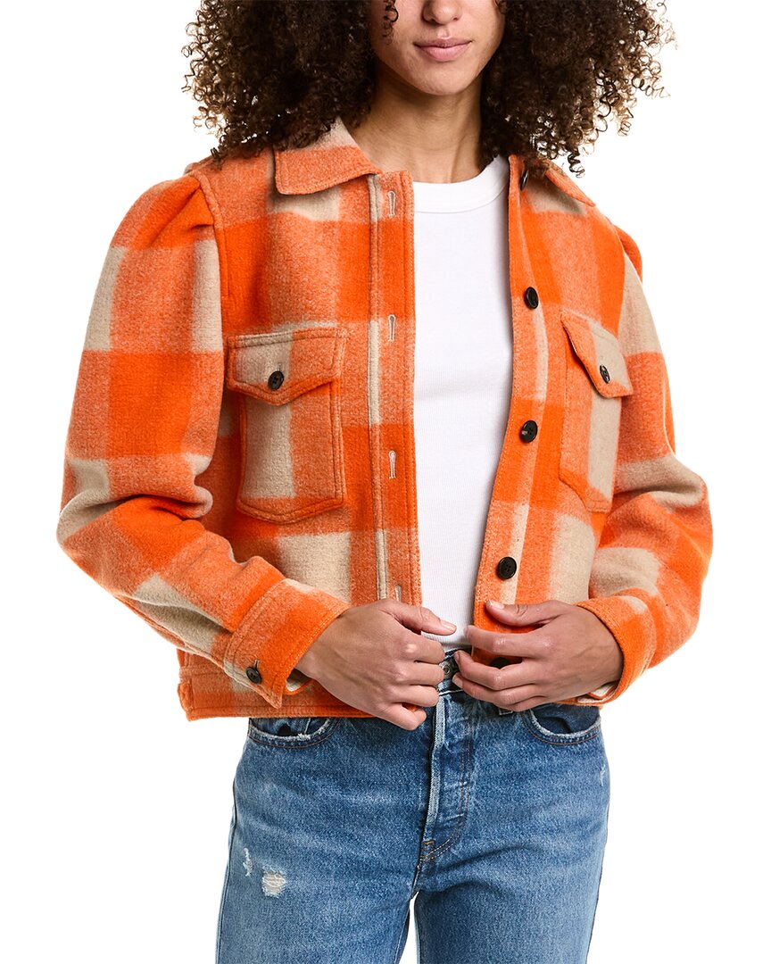 Shop Isabel Marant Étoile Leiko Wool-blend Jacket In Orange