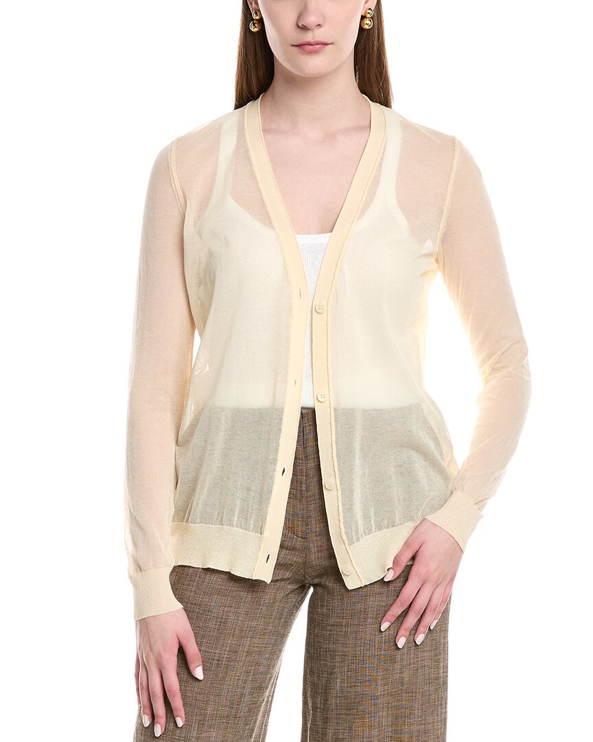 LAFAYETTE 148 LAFAYETTE 148 NEW YORK V-NECK BUTTON FRONT WOOL-BLEND CARDIGAN