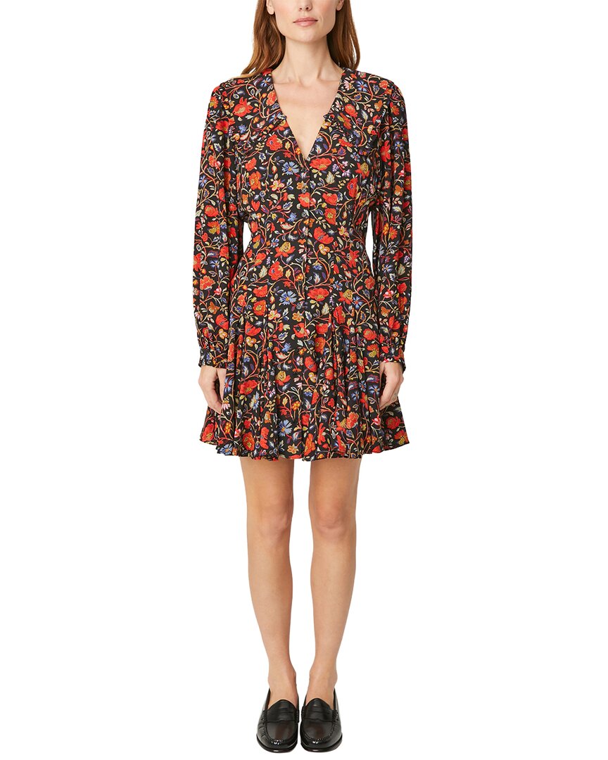 Rhode Resort Wendy Dress In Black Vichy Rose Mini