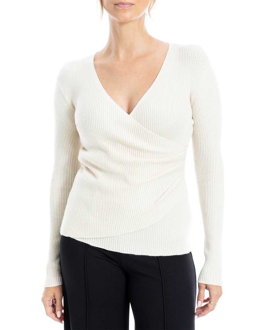 Max Studio Faux Wrap Knit Sweater