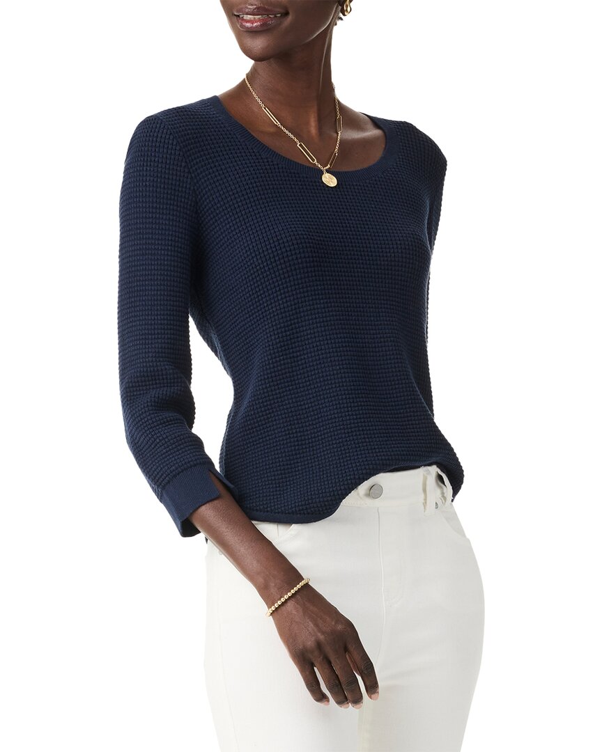Nic + Zoe Nic+zoe Chill Out Waffle Stitch Sweater