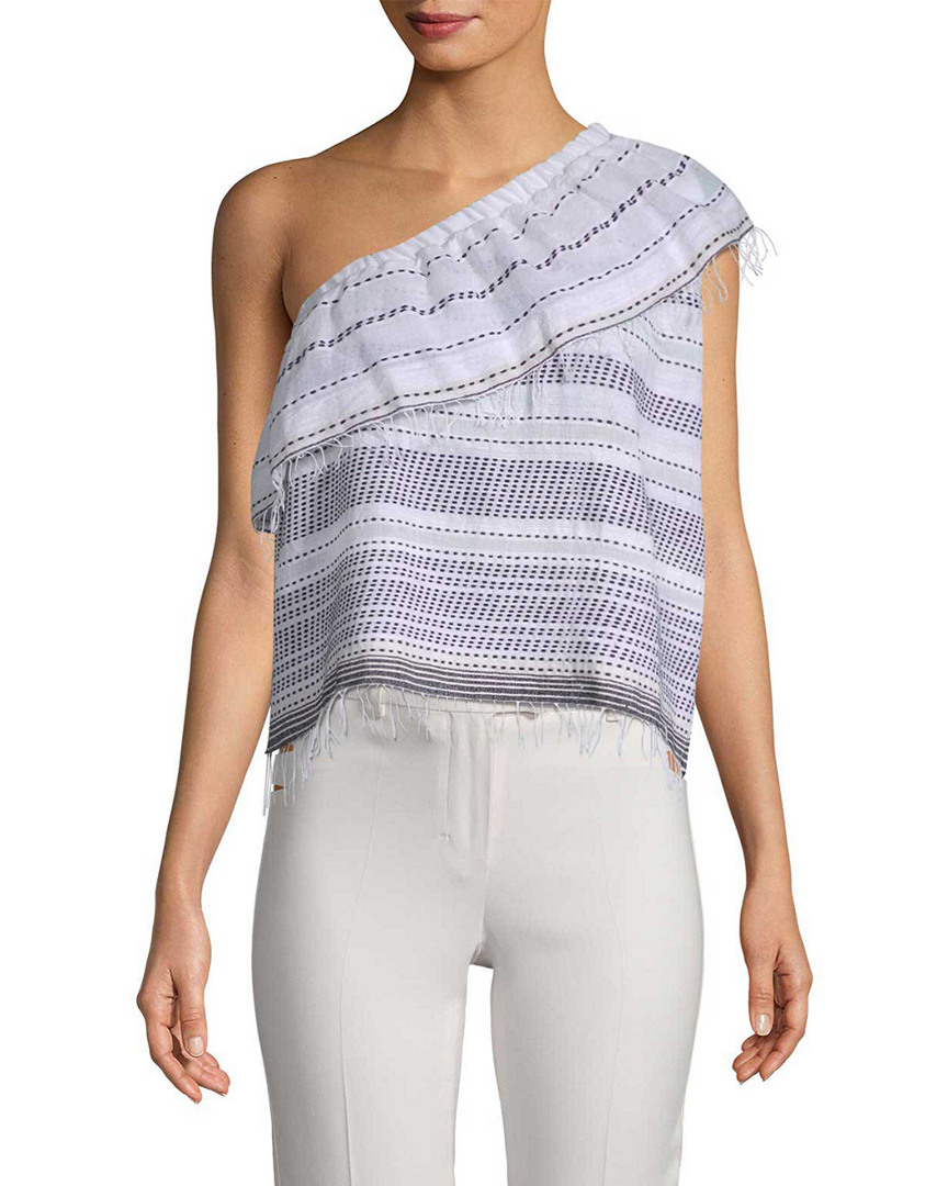 Image of lemlem One-Shoulder Ruffle Top