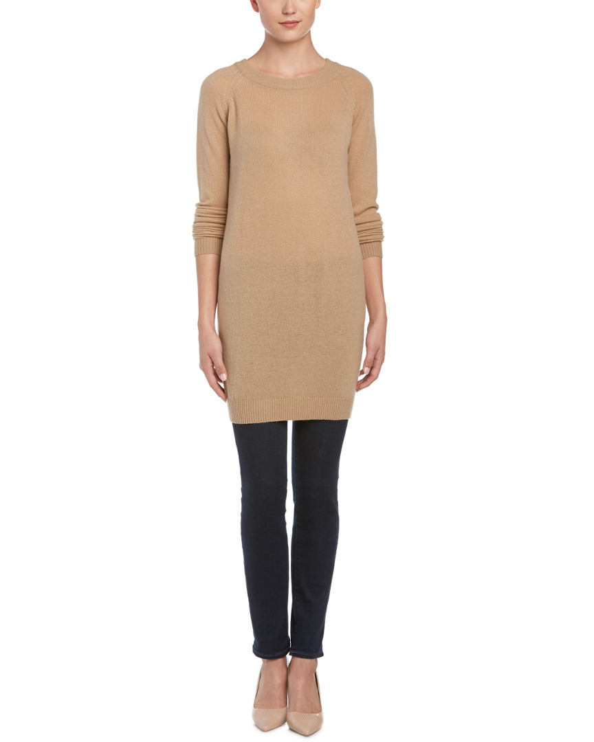 Portolano Cashmere Tunic Sweater In Neutral