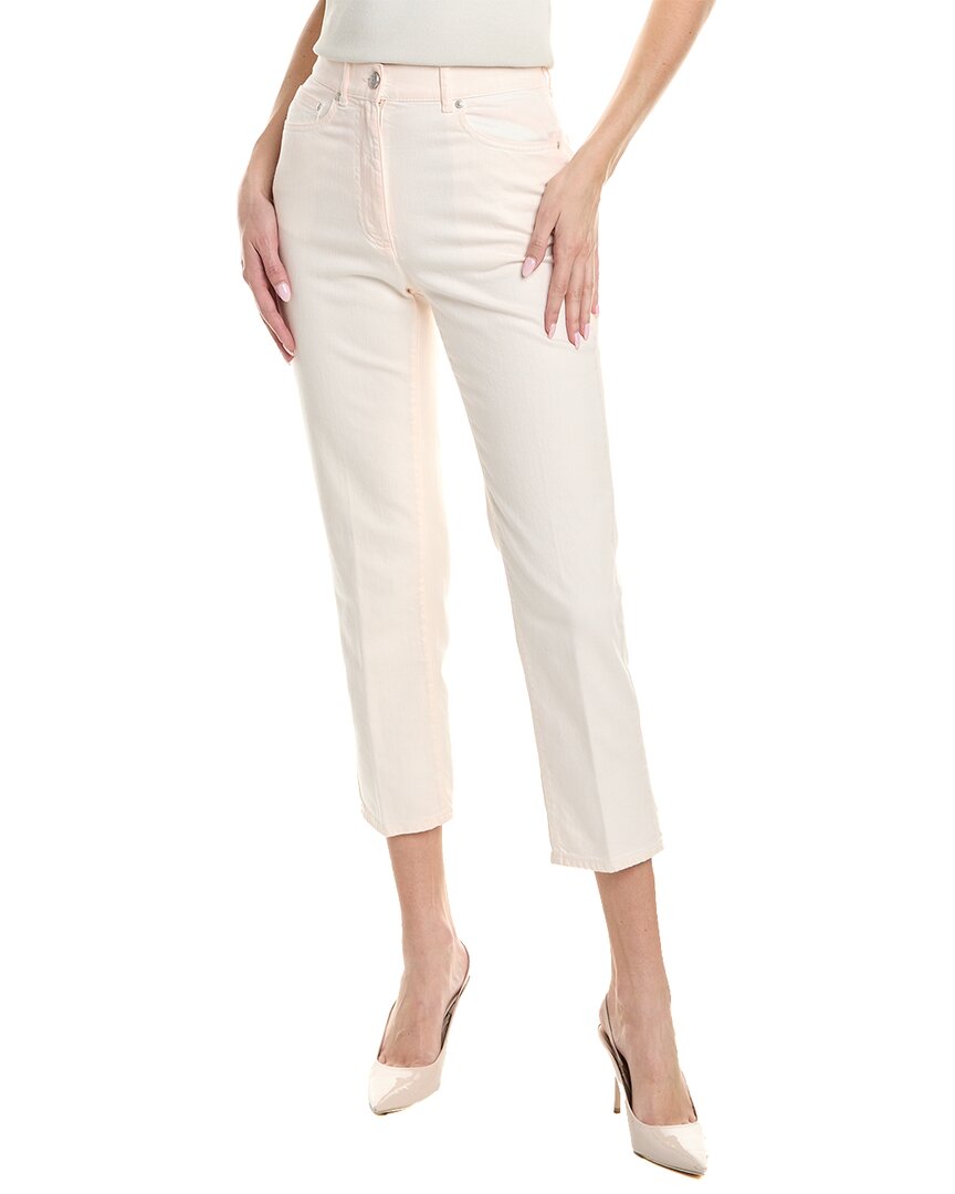 Peserico Beige Linen Trousers In Beige