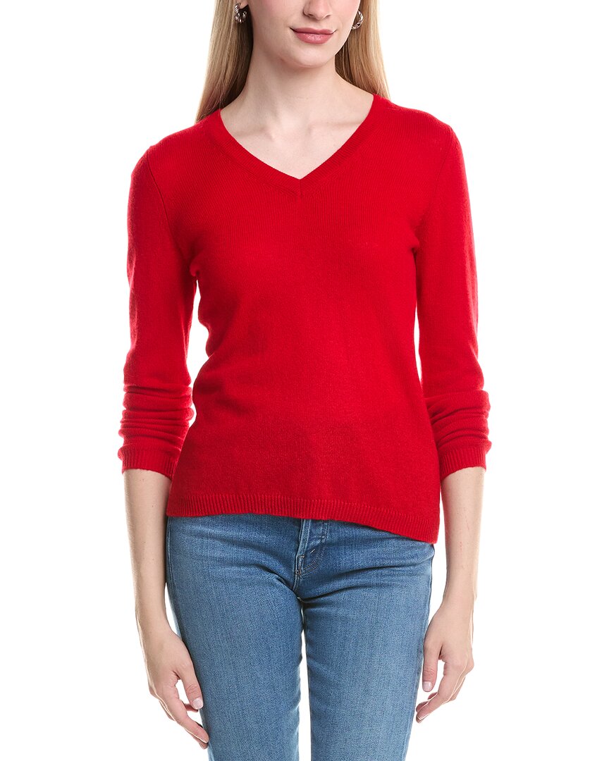Forte Cashmere V-neck Cashmere Sweater In Multi