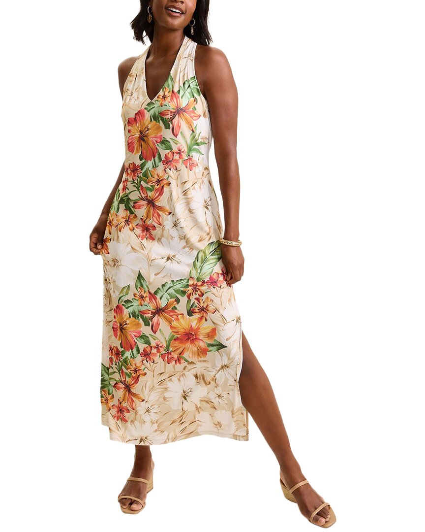 Tommy Bahama Sandy Solar Bloom Sleeveless Maxi Dress In Grey
