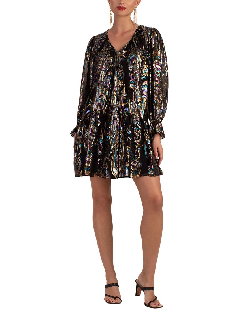 Shop Trina Turk Celestial Silk-blend Mini Dress