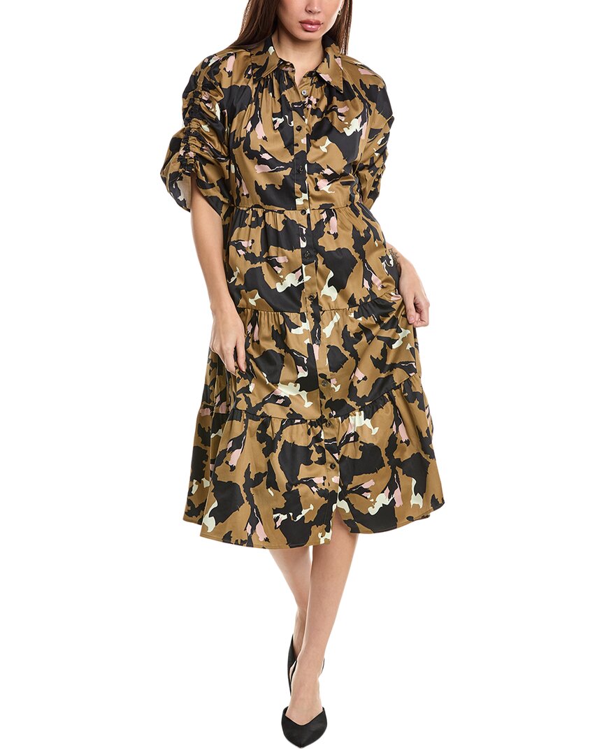 Crosby By Mollie Burch Whit Shirtdress In Brown