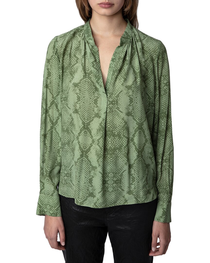 Zadig & Voltaire Tink Python Print Popover Shirt
