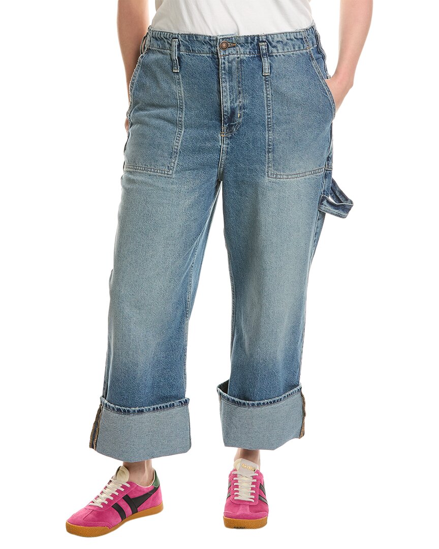 FREE PEOPLE FREE PEOPLE MAJOR LEAGUES MID-RISE ENVY CUFFED JEAN