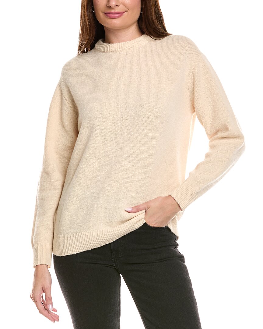 Lafayette 148 New York Cold-shoulder Mock Neck Wool & Cashmere-blend Sweater In Neutral