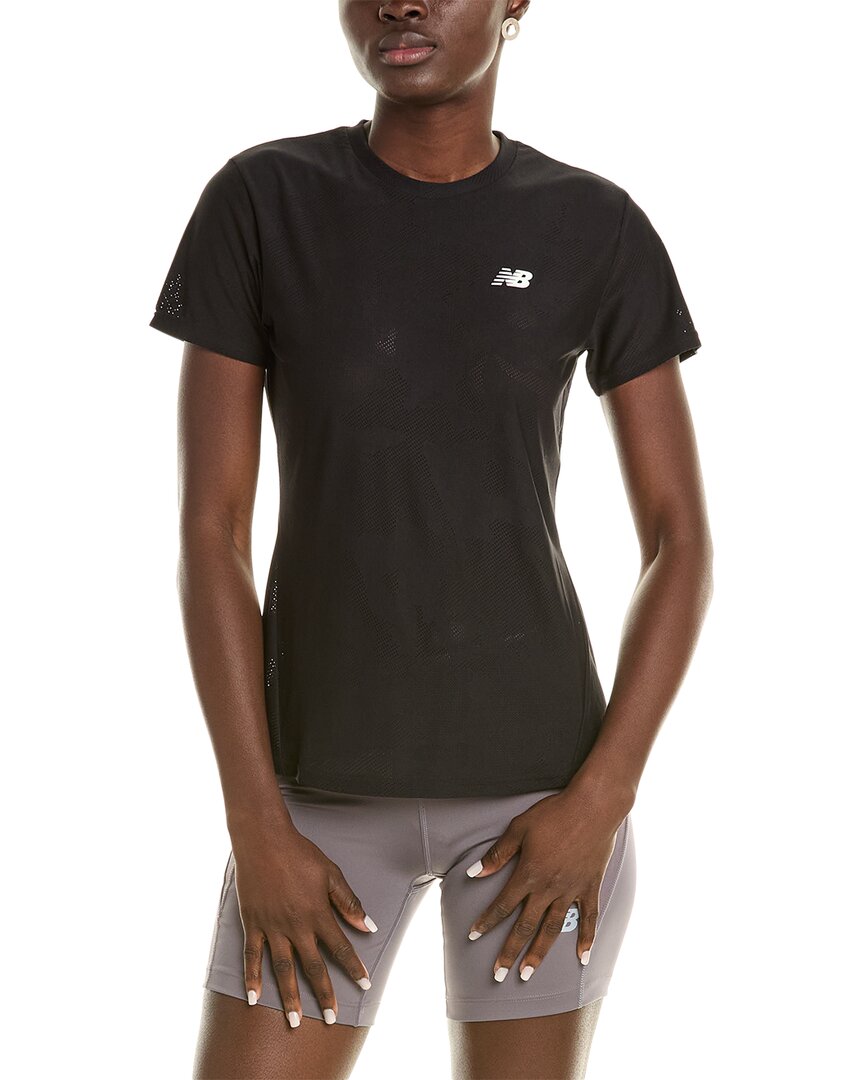 New Balance Q Speed Jacquard T-shirt In Black