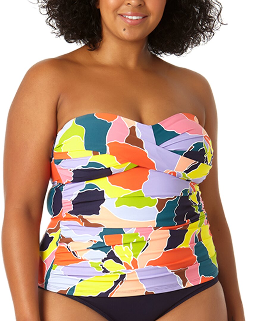 ANNE COLE ANNE COLE TWIST FRONT SHIRRED BANDEAUKINI