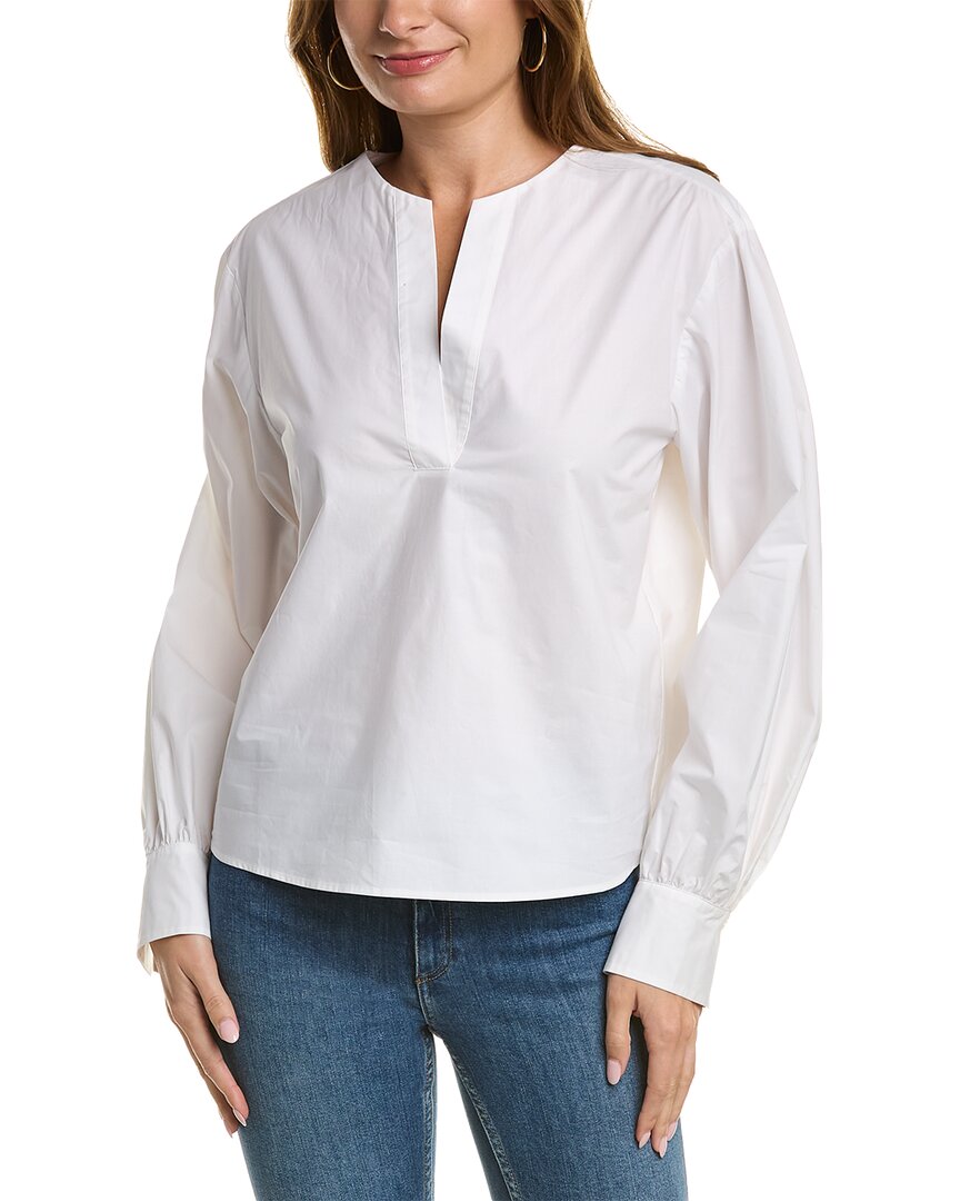 Shop Frame Denim Popover Shirt In White