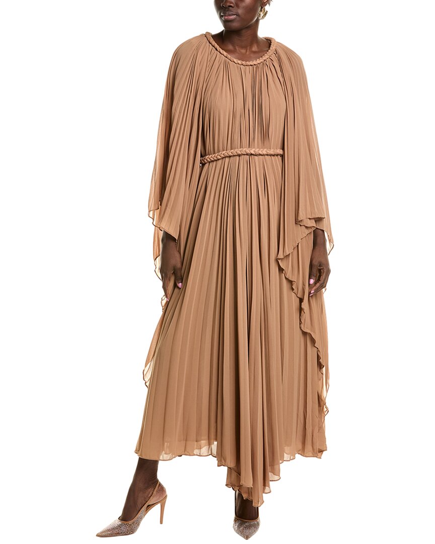 BEULAH BEULAH PLEATED MIDI CAFTAN DRESS