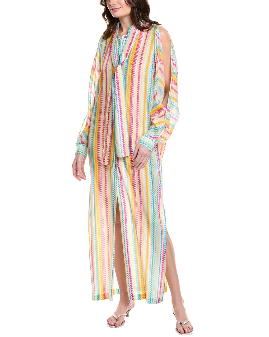 M Missoni Missoni Silk Caftan In Yellow