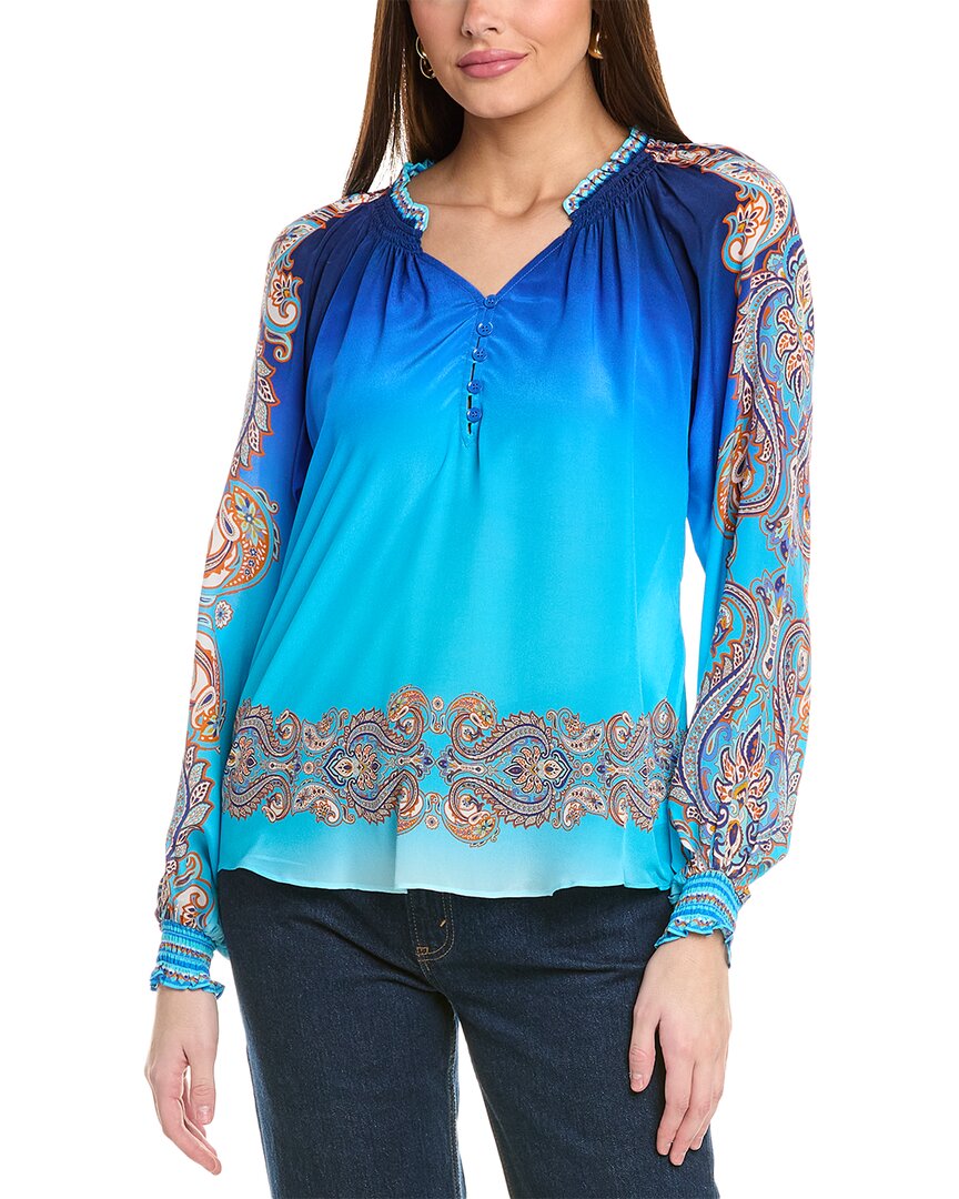 Hale Bob Everleigh Paisley-print Silk Blouse