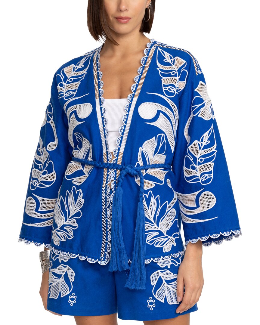 Johnny Was Jodie Linen-blend Easy Jacket