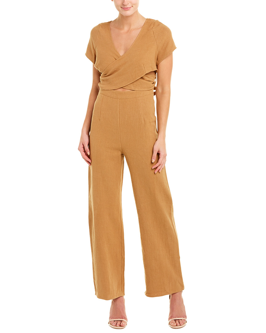 Image of Six Crisp Days Simis Linen-Blend Jumpsuit