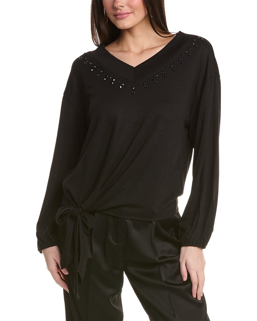 Vince Camuto Studded Pullover In Black